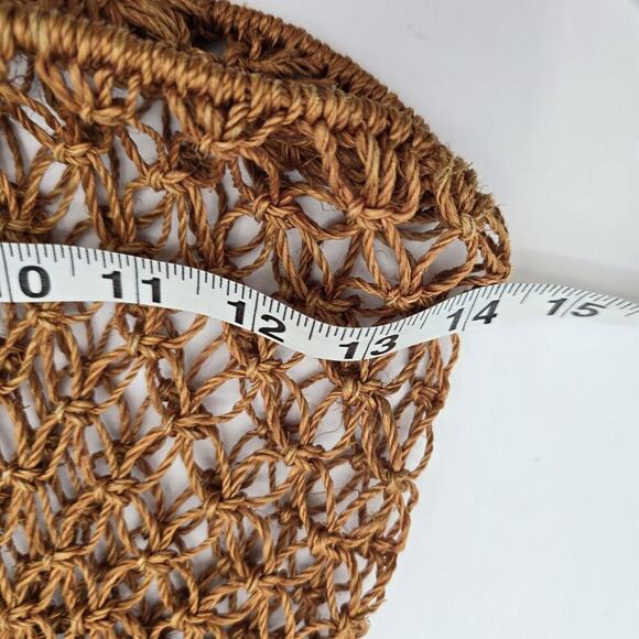Vintage Woven Boho Bag Rattan Purse Whicker Macrame Woven Circle Boho - Picture 12 of 14